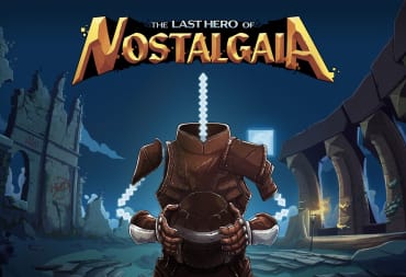 The Last Hero of Nostalgaia screenshot showing off an empty suit of armor with no head or arms.