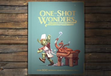 Promotional artwork of the One-Shot Wonders book cover on a table