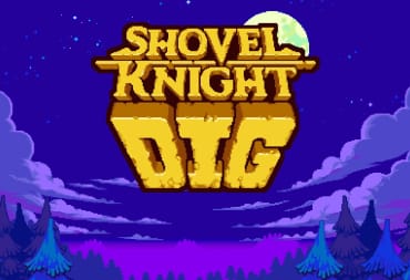 The starting screen and logo for Shovel Knight Dig