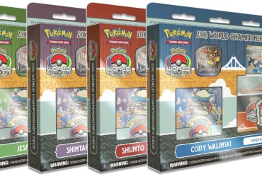 An image of four Pokemon Trading Card Game Decks From Pokemon Worlds 2016