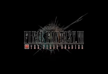 The logo for Final Fantasy VII The First Soldier against a black background