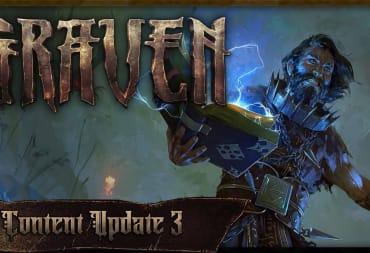 Graven Early Access Update 3 logo showing the main character.