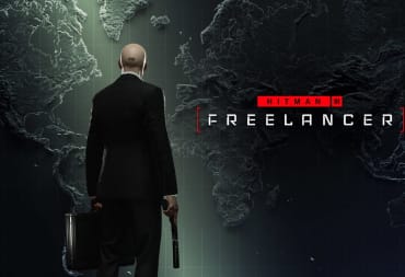 Hitman 3: Freelancer key art showing Agent 47 staring at a map of the Earth.