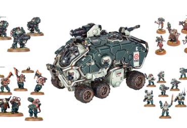 A picture of several leagues of Votann models featured in this Leagues of Votann review