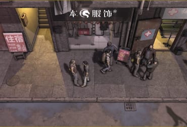Nobody - The Turnaround Release Date screenshot shows the character surrounded by people living their lives in the concrete jungle of the city.
