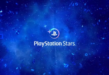 The PlayStation Stars logo against a backdrop of stars, and 3D PlayStation symbols
