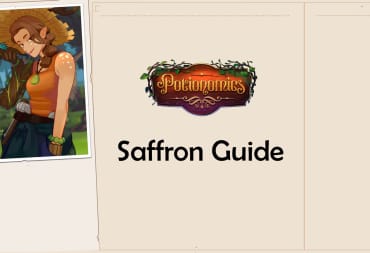 Potionomics Saffron Character Guide header