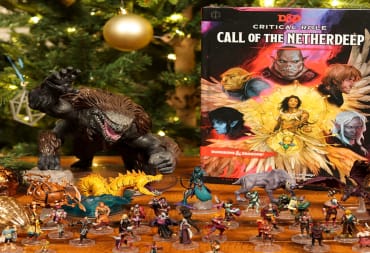 Promotional image of minis and books from the Critical Role Critmas Can't Miss Sale
