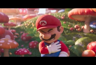 Image of Mario From The Mario Movie Clutching His Chest
