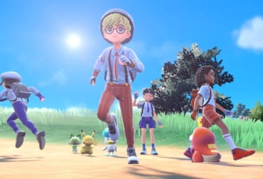 Several Trainers running in different directions in Pokemon Scarlet and Violet