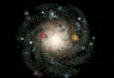The 6-Arm Spiral Galaxy, one of the new galaxy shapes added as part of the Stellaris 3.6 patch notes