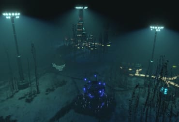 A dimly-lit base underwater in Surviving the Abyss