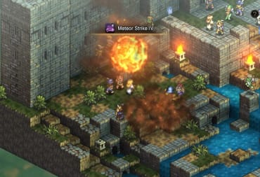 Tactics Ogre: Reborn screenshot showing the turn-based tactical gameplay and a spell being used to great effect.