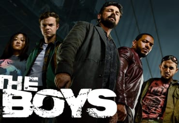 A promotional title for the Amazon Prime series The Boys