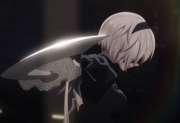 2B holding a sword out in the Nier: Automata anime trailer