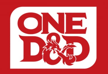 The logo for One D&D on a red background