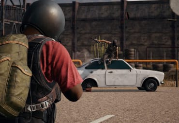 A PUBG screenshot of one dude trying to kill another dude.