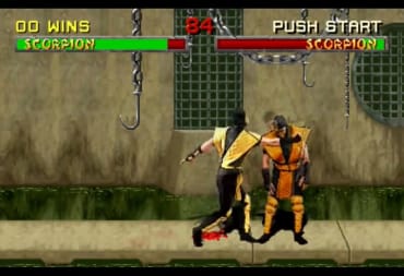 Mortal Kombat 2 source code leak, screenshot of Scorpion vs scorpion in MK2
