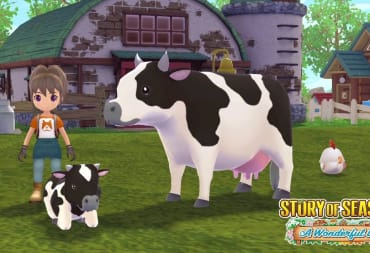 Story of Seasons Header showing the in-game logo along with a character and a cow.