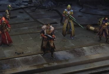 Four of the characters in the upcoming Owlcat CRPG Warhammer 40k: Rogue Trader
