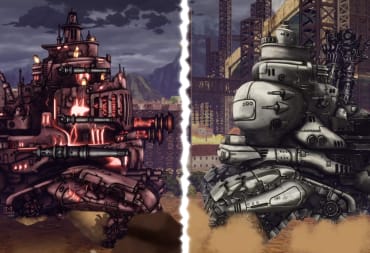 Two huge tanks facing off against one another in Fuga: Melodies of Steel 2