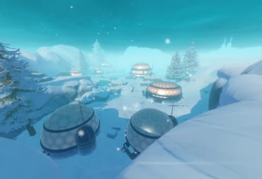 Winter Village on the Island of Temperance In Raft
