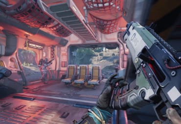 The player holding a gun alongside another soldier in The Cycle: Frontier