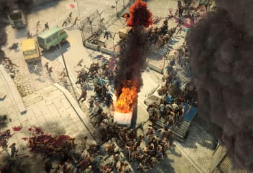 A horde rushing through the streets in World War Z: Aftermath