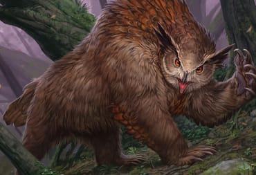 Official artwork of the Owlbear from D&D