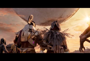 Saint and Osiris watching The Traveler from Destiny 2 Season of the Seraph