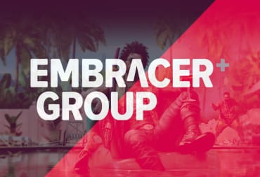The Embracer Group logo overlaid on a shot of a character from Dead Island 2