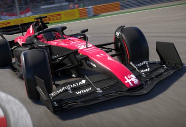 The Alfa Romeo F1 Team 2023 C43 car that's been added in the latest F1 22 update