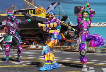 Three brightly-colored characters posing in Apex Legends by Respawn