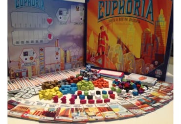 Euphoria Box and Contents Spread Out on a Table 