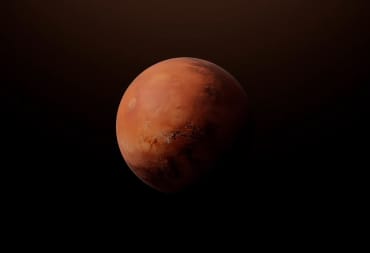 Mars in space from Fort Solis
