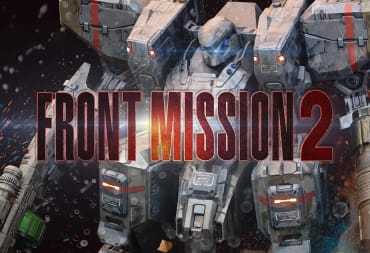 Key art for Front Mission 2, depicting the game's logo and one of its Wanzer mechs