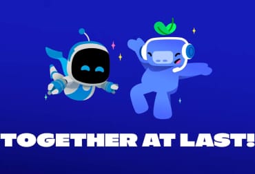 Astro and Wumpus, the PlayStation and Discord mascots, frolicking together with the legend "TOGETHER AT LAST" to celebrate the new PS5 system software update.