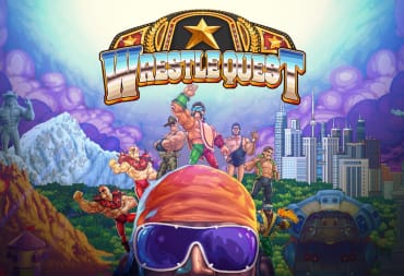 Key art for WrestleQuest depicting Muchacho Man front and center.