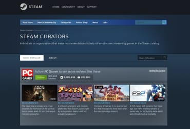 Steam Curators Program Page 