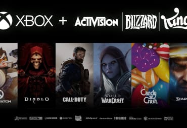 A banner showing Activision Blizzard franchises like Overwatch, Diablo, and Call of Duty, as well as the Xbox and ABK logos