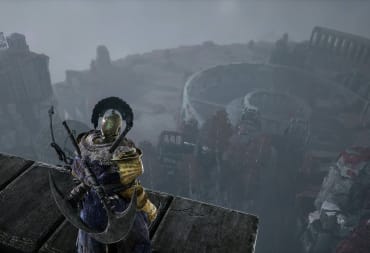 The player looks out over part of the Omnistructure in Bleak Faith: Forsaken