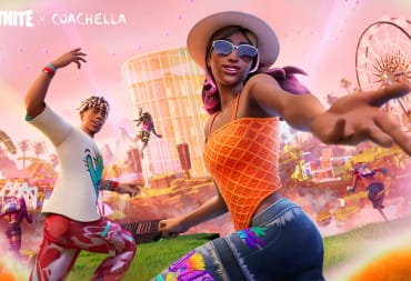 Two Fortnite characters partying as part of the new Fortnite Coachella collab