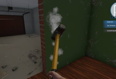 House Flipper Building Guide - Cover image Hitting a Green Wall with a Sledgehammer