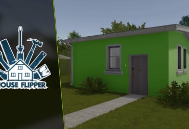 House Flipper Starter Guide - Cover Image First Office Painted Green with Game Logo