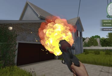 House Flipper Tools Guide - Cover Image Demonstrating a Flamethrower in an Irresponsible Fashion