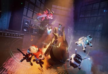 Musicians surrounded by cute characters in the Media Molecule game-slash-sandbox Dreams