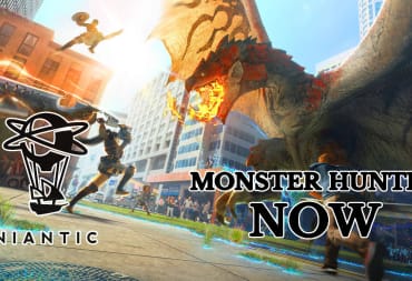 Key Art for Monster Hunter Now with the Monster Hunter Now logo and Niantic logo in the foreground
