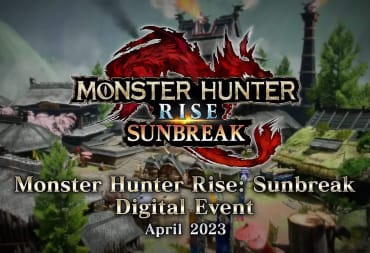 A Monster Hunter Rise: Sunbreak Title Update 5 banner showing Kamura Village in the background and the game's logo in the foreground