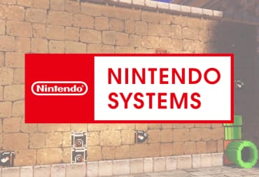 The new Nintendo Systems logo over the top of a shot from Mario Odyssey