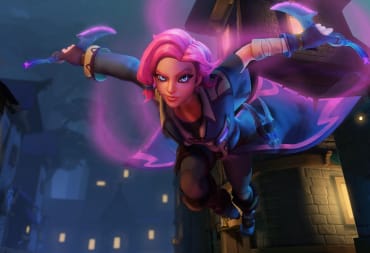 Maeve leaping towards the screen in Paladins